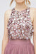 Jewel Neck Tea Length Dusty Rose A Line Homecoming Dress DMO24