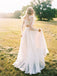 2 Pieces Lace Top Chiffon Skirt Romantic Long Sleeves Wedding Dresses DMM82