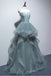 A Line Spaghetti Straps Tulle Long Prom Dresses, Stunning Evening Party Dress DMP176