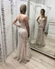 Mermaid Flowers V Neck Prom Dresses, Fashion Long Evening Dress DMJ17