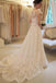 Cap Sleeve Lace A Line Long Affordable Wedding Dresses DMC70