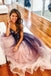 Fashion A Line Sweetheart Tulle Long Prom Dress Cheap Evening Dresses DMQ41