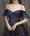 Ombre A-line Tulle Long Prom Dresses Wuth Straps Formal Evening Party Dresses DMP139