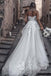 A Line Sweetheart Long Cheap Tulle Wedding Dresses with Lace Appliques DMM81