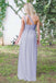 Fashion One-Shoulder A Line Floor-Length Open Back Lavender Chiffon Bridesmaid Dress DM928