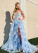 Sparkly Prom Dress with Slit Skirt, Long Graduation School Dresses, Evening Party Gown DM2024