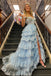 Sparkly Prom Dress with Slit Skirt, Long Graduation School Dresses, Evening Party Gown DM2024