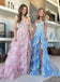 Sparkly Prom Dress with Slit Skirt, Long Graduation School Dresses, Evening Party Gown DM2024