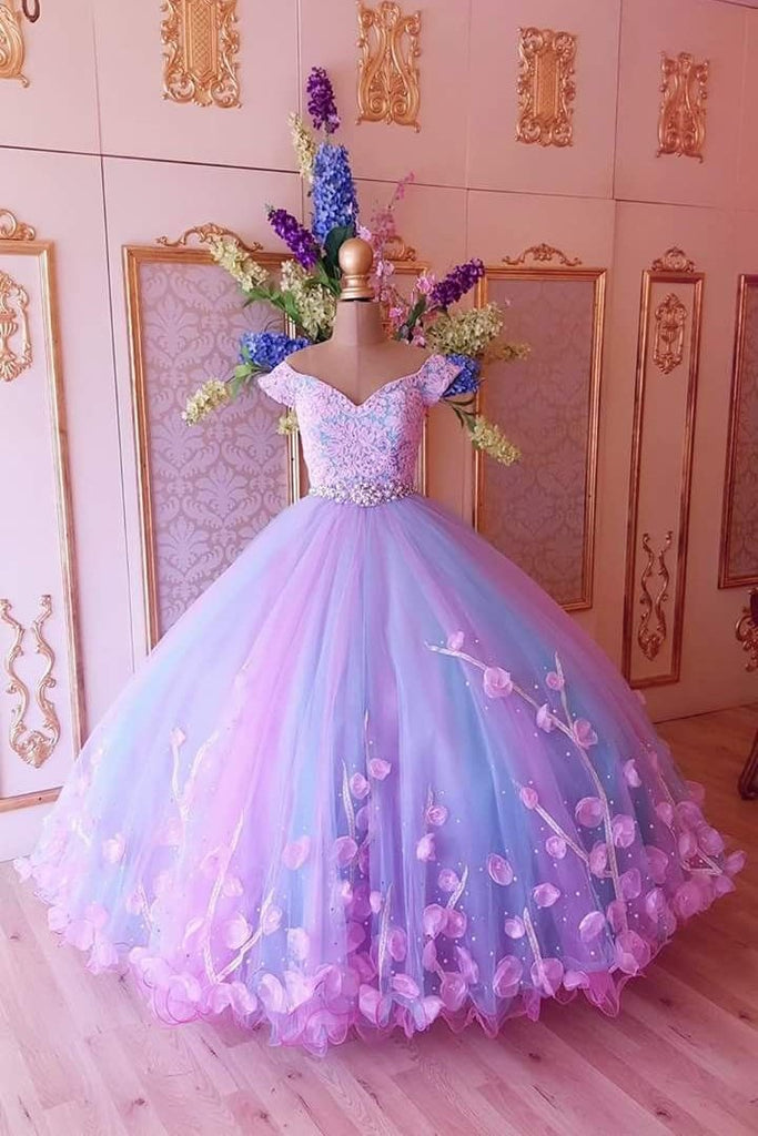 Princess Pink and Blue Ball Gown Cheap Prom Dresses,Quinceanera Dresses OKH98 Demodresses Princess Pink and Blue Ball Gown Cheap Prom Dresses,Quinceanera Dresses OKH98 Demodresses