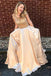 Stylish A-Line Scoop Floor-Length Satin Pocket Prom Dress with Beading DM913