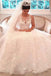 Princess Shinny Lace Button A-Line Wedding Dresses With Trailing DMD52