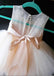 Cute Tulle Jewel Neckline Cap Sleeve Beading Flower Girl Dresses With Lace Appliques DM699