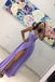 Sexy Lavender A Line Long Spaghetti Straps Prom Evening Dress With Slit DMP003
