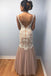 Mermaid Chiffon Prom Dresses With Lace, Long Charming Prom Gown DMK33