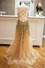 Criss Cross Back Appliqued Tulle Prom Dress with Ribbon DML98