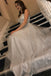 Glitter Silver A Line Long V Neck Prom Dress Formal Evening Dress  DM1047