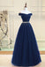 Burgundy A Line Off the Shoulder Beads Long Prom Dress DMI52