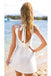 A Line Lace Cute Short White Open Back Homecoming/Cocktail Dresses,Sweet 16 Dress DM281
