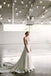 Elegant A-Line V Neck Spaghetti Straps Wedding Dresses with Lace DMM90