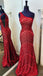 Mermaid One Shoulder Hot Pink Sequined Long Prom Dress Evening Party Dresses DMP188
