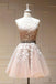 Tulle Lace Short Prom Dress Beadeing A Line Homecoming Dress DMP39