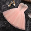Strapless Sweetheart Blush Pink Beading Tulle Short Homecoming/Prom Dresses DM303