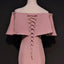 Elegant Trumpet Mermaid Off-the-shoulder Floor Length Pink Prom Dress With Slit DM631
