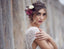 Elegant Lace A Line Round Neck Long Ivory Beach/Coast Wedding Dress DM267