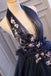 Princess Ball Gown Dark Blue Tulle Halter Prom Dresses Deep V Neck Backless Evening Dresses DMI90