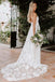 Boho A-line Rose Lace V-neck Spaghetti Straps Beach Wedding Dresses DMW18