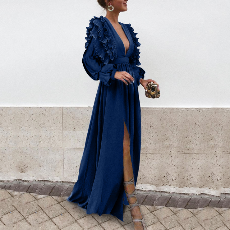 Boho Colorful V Neck A Line Cheap Bridesmaid Dress, Long Modest Dresses DMH12