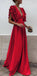 Boho Colorful V Neck A Line Cheap Bridesmaid Dress, Long Modest Dresses DMH12