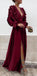 Boho Colorful V Neck A Line Cheap Bridesmaid Dress, Long Modest Dresses DMH12