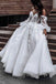 Off the Shoulder Rustic Long Sleeves Long Wedding Dresses, Beach Bridal Gowns DM1927