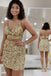 Two Pieces Tight Burgundy Sequins Sheath Short Homecoming Dresses DMHD28