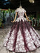 Princess Sparkly Off the Shoulder Long Prom Dress, Ball Gown Quinceanera Dresses DMS26