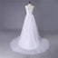Princess White Tulle Lace Top Beaded Wedding Dresses, Cheap Long Bridal Dress DMJ6