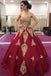 Gold Lace Appliques Sweetheart Ball Gown Prom Dress Sweet 16 Dress Quinceanera Dresses DMI59