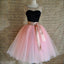 stunning Homecoming Dress, Vintage Ribbons Belt Tulle Short Prom Dress Party Dress DM360