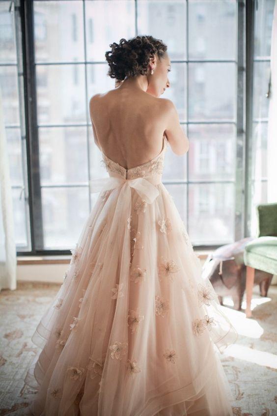 Beautiful A Line Sweetheart Flower Chic Bridal Gown, Princess Wedding Dress DME34
