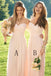 Beautiful A-line Blush Pink Sweetheart Chiffon Floor-length Bridesmaid Dress with Pleats DMD63