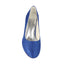 Royal Blue Lace Wedding Shoes, Elegant Low Heels Evening Shoes L-921