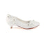 Ivory Wedding Shoes with Lace Appliques, Elegant Woman Shoes L-922