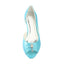 Light Blue Wedding Shoes with Rhinestones, Beautiful Party Shoes L-924