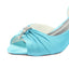Light Blue Wedding Shoes with Rhinestones, Beautiful Party Shoes L-924