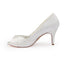 Ivory High Heels Satin Wedding Shoes, Princess Wedding Party Shoes L-928