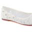 Ivory Flat Lace Wedding Shoes with Crystal, Fashion Woman Party Shoes L-931
