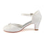 Ivory Ankle Straps Wedding Shoes with Rhinestone, Lace Wedding Party Shoes L-938