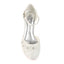 Ivory Ankle Straps Wedding Shoes with Rhinestone, Lace Wedding Party Shoes L-938