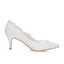 Ivory Ankle Lace Wedding Shoes, Lace Appliques Wedding Party Shoes L-941